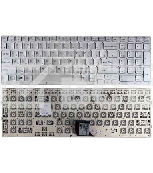 Клавиатура для ноутбука Sony Vaio VPC-CB VPC-CB17 серебристая