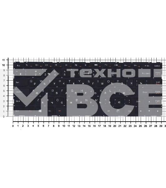 Клавиатура для ноутбука Lenovo E40–70 черная