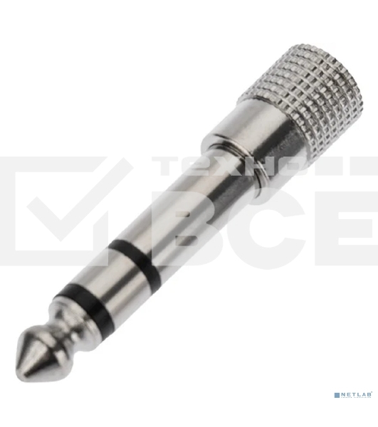 Переходник штекер 6.3мм гнездо 3.5мм стерео Rexant 14-0205