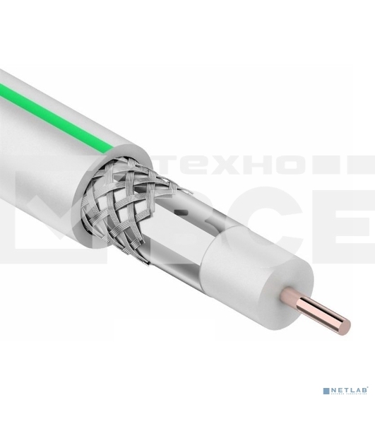 Кабель коаксиальный PROconnect SAT 703 B, CCS/Al/Al, 75%, 75 Ом, бухта 100 м, белый
