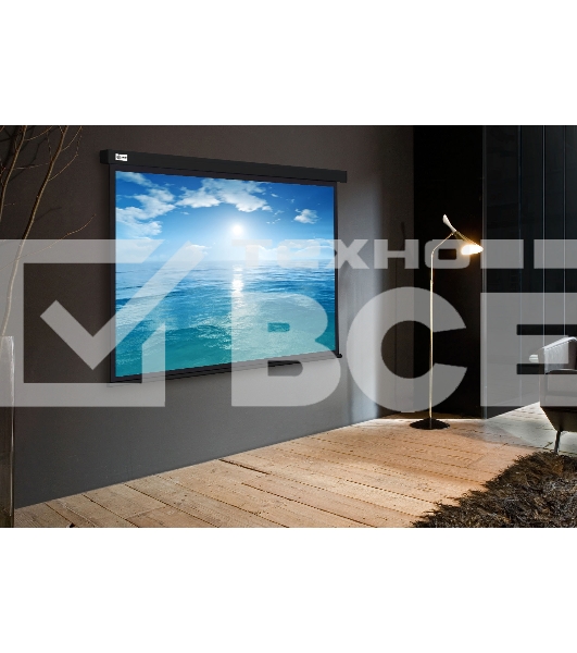 Экран Cactus 104.6x186см Wallscreen CS-PSW-104X186-BK 16:9 настенно-потолочный рулонный черный
