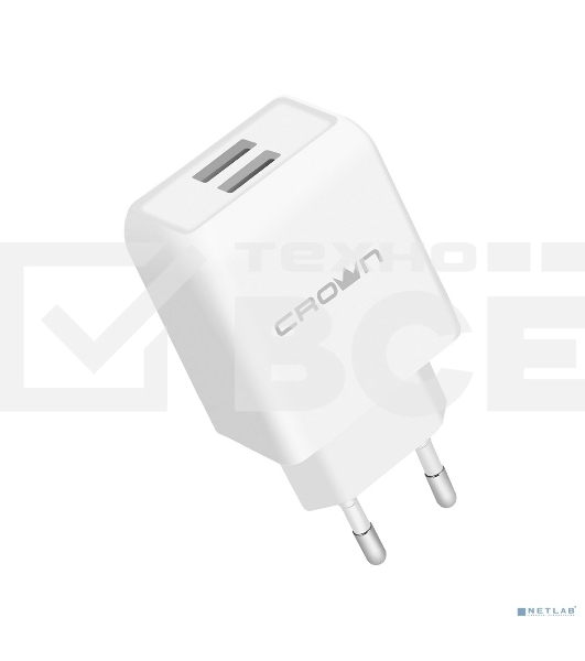 Сетевое зарядное устройство универсальное Crown CMWC-3002 белый