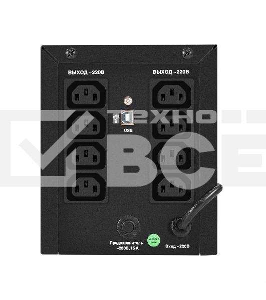 Источник бесперебойного питания ExeGate Power NB-2000.LED.AVR.8C13.USB (2000VA/1200W, LED, AVR, 8*C13, USB, батарея 12V 9Ah - 2 шт., металлический корпус, Black)