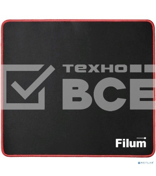 Коврик игровой для мыши Filum FL-MP-S-GAME серия- Bulldozer, черный, оверлок, размер “S”- 250x200x3 мм, ткань+резина.