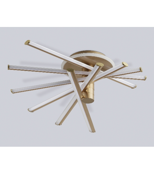 Потолочный светодиодный светильник Ambrella light FL6234 GD золото 96W 3000K-6400K 605*605*200 (ПДУ ИК)