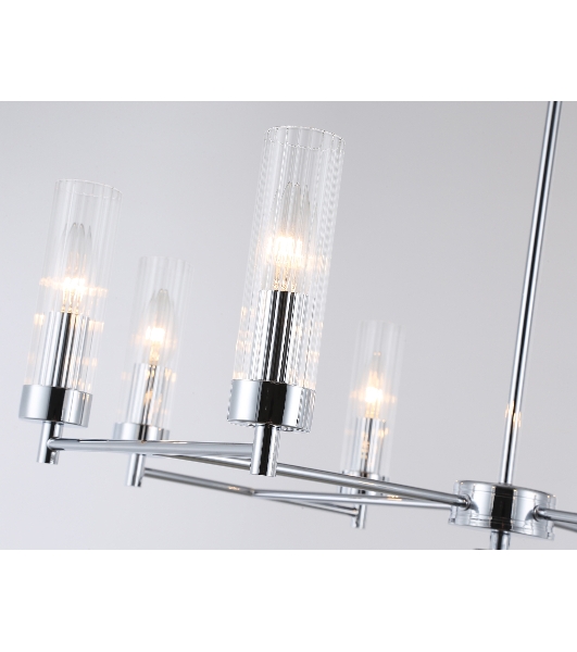 Люстра Ambrella light LH55152/8 CH/CL хром/прозрачный E14/8 max 40W D765*520