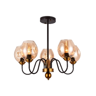 Светильник Ambrella light TR9057/5 DCF/TI темный кофе/янтарь E27 max 40W D650*572
