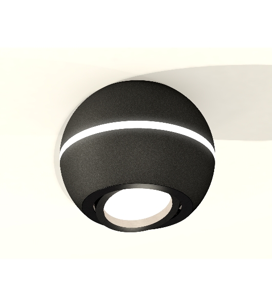 Светильник Ambrella Light XS1102020 SBK/PBK черный песок/черный полированный MR16 GU5.3 LED 3W 4200K (C1102, N7002)