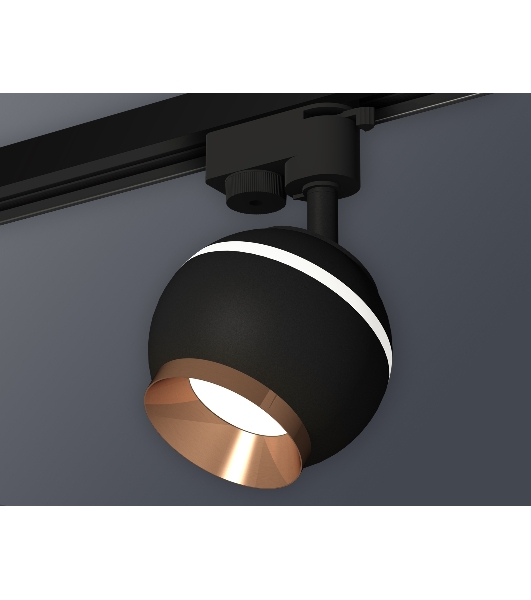Светильник Ambrella light XT1102006 SBK/PPG черный песок/золото розовое полированное GU5.3 LED 3W 4200K (A2521, C1102, N7035)