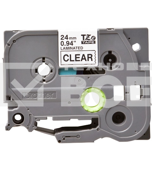 Картридж Brother TZ-E151 24 мм, 8 м, черный шрифт, прозрачный фон, для BROTHER P-Touch