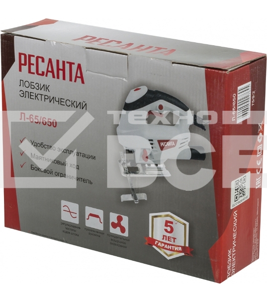 Лобзик Ресанта Л-65/650 650Вт 3000ходов/мин от электросети