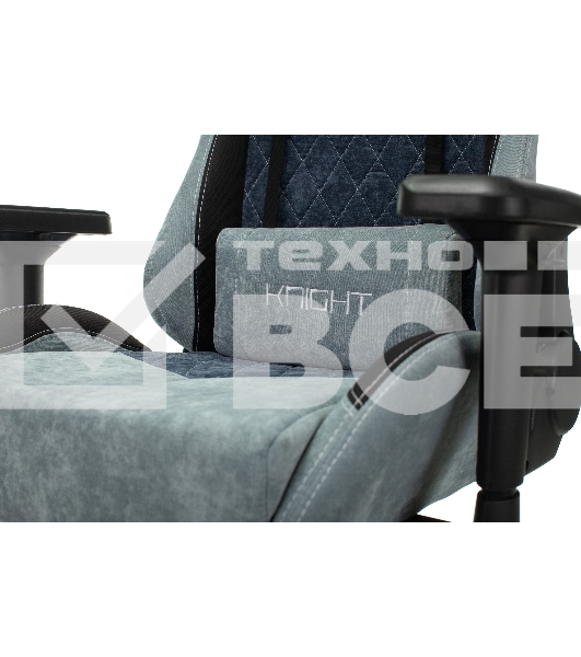 Кресло игровое Бюрократ VIKING 7 KNIGHT BL FABRIC синий текстиль/эко.кожа крестовина металл/пластик