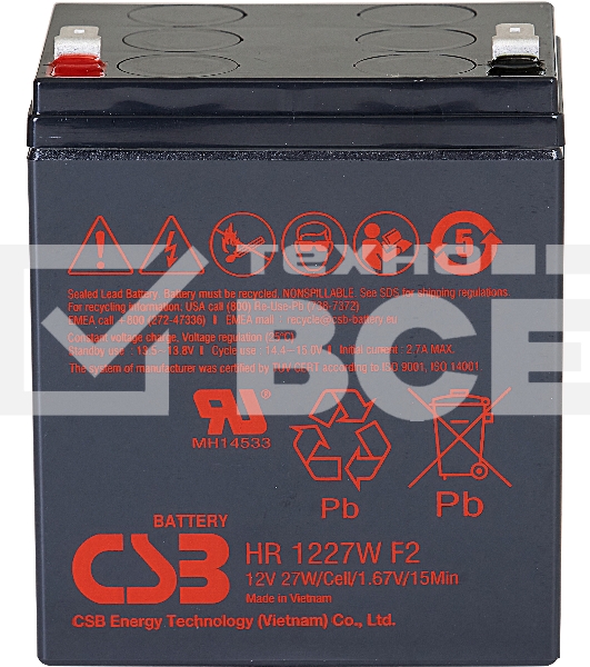 Батарея CSB HR 1227W (12V 7.5Ah)