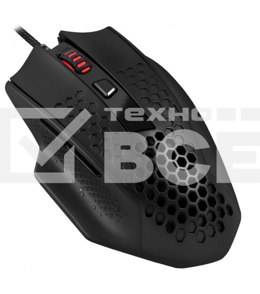 Мышь проводная Defender Redragon Bomber черный, 12400 dpi, USB, кнопки - 7
