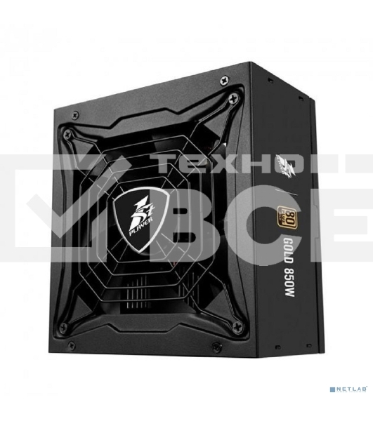 Блок питания 1STPLAYER PS-850SP, 800Вт, 80 PLUS Gold, 140мм, модульный, черный