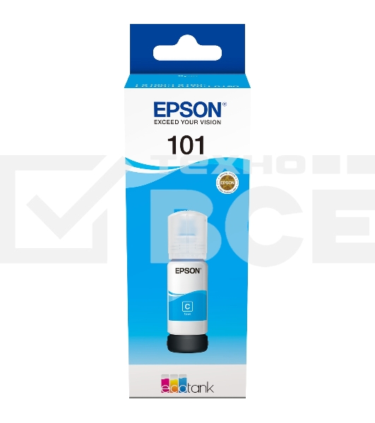 Картридж струйный Epson L101 C13T03V24A синий (70мл) для Epson L4150/L4160/L6160/L6170/L6190
