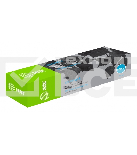Картридж лазерный Cactus CS-CF351A голубой (1000 стр.) для HP M176/M177
