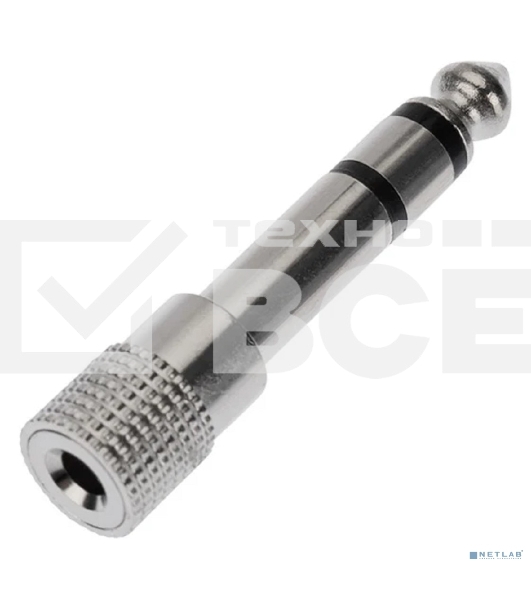 Переходник штекер 6.3мм гнездо 3.5мм стерео Rexant 14-0205