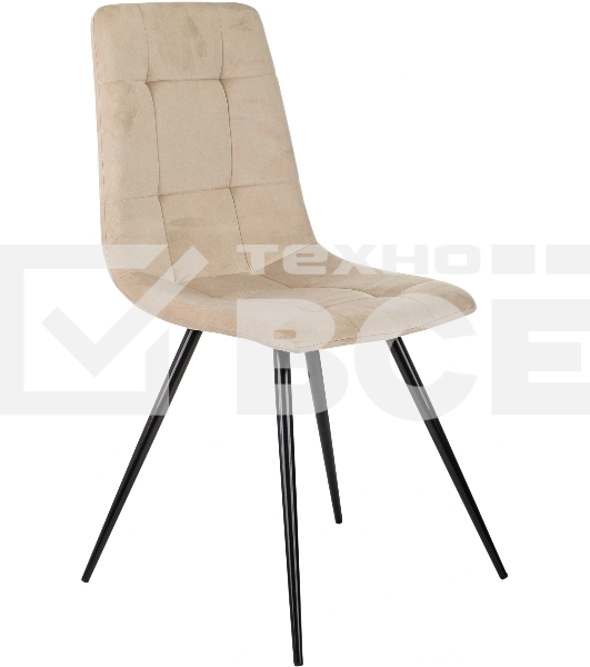 Стул для дома Бюрократ CH-K1_4 комплект 4 шт бежевый Holland 06 металл черный на ножках (CH-K1_1/HL07_4)