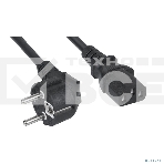 Шнур для блока питания Cabeus, IEC 320 C13, вилка Schuko, 1.8 м, 10А, черный, фото4