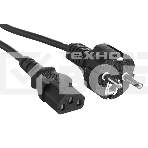 Кабель питания ExeGate Power PC-3P (Евровилка Schuko->С13) VDE-250V-3*1.0-CU, 10A, черный, 3м, фото2
