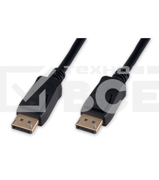 Кабель DisplayPort Cablexpert CC-DP8K-2M, 20M/20M, v1.4, 8К, медь, тройной экран, 2м, черный, пакет