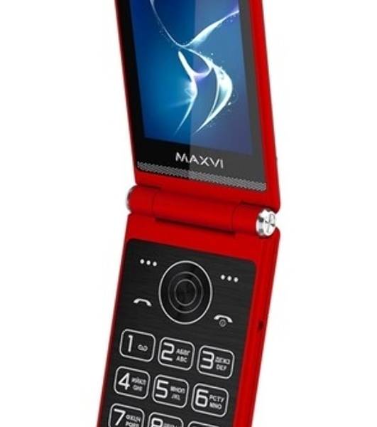 Мобильный телефон Maxvi E11 красный/серебристый