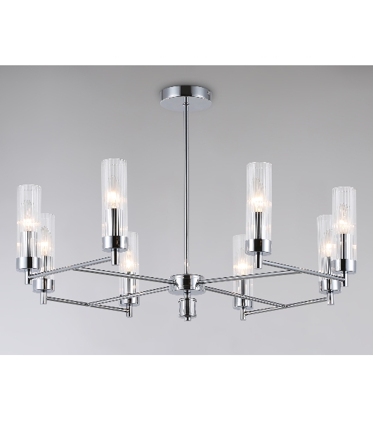 Люстра Ambrella light LH55152/8 CH/CL хром/прозрачный E14/8 max 40W D765*520