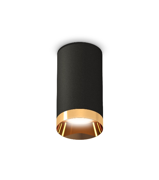 Светильник Ambrella Light XS6323024 SBK/PYG черный песок/золото желтое полированное MR16 GU5.3 (C6323, N6134)