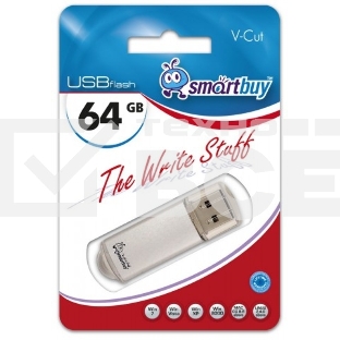 Флешка USB Smartbuy 64 Gb,Smartbuy V-Cut Silver (SB64 GbVC-S)