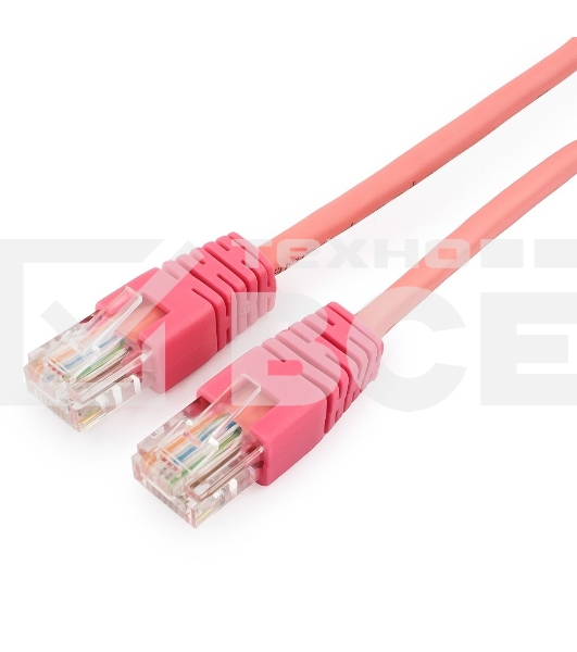 Патч-корд UTP Cablexpert кат.5e, 3м, литой, многожильный (розовый)