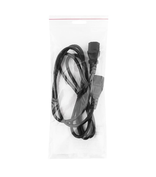 Кабель Power Cube Кабель питания сист.блок-монитор RPC-189-1.8M, 3x0.75, 1.8м, C13-C14 (аналог VDE), 10А, черный, с заземлением