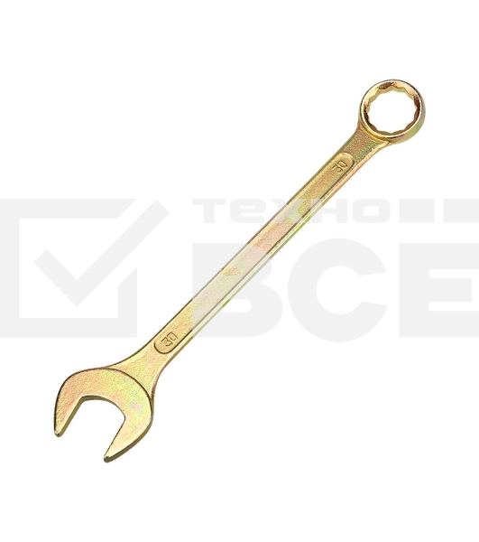 Ключ комбинированный Rexant 30 мм, желтый цинк