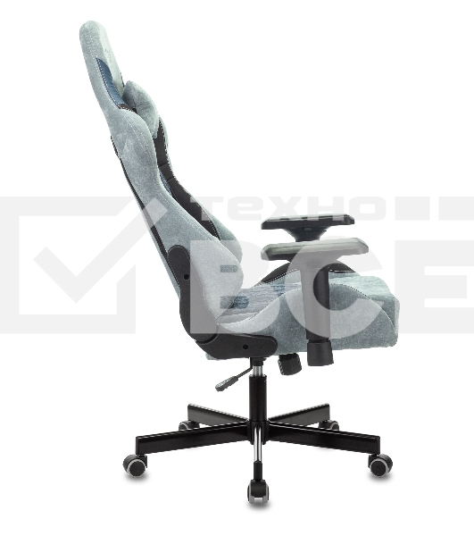 Кресло игровое Бюрократ VIKING 7 KNIGHT BL FABRIC синий текстиль/эко.кожа крестовина металл/пластик