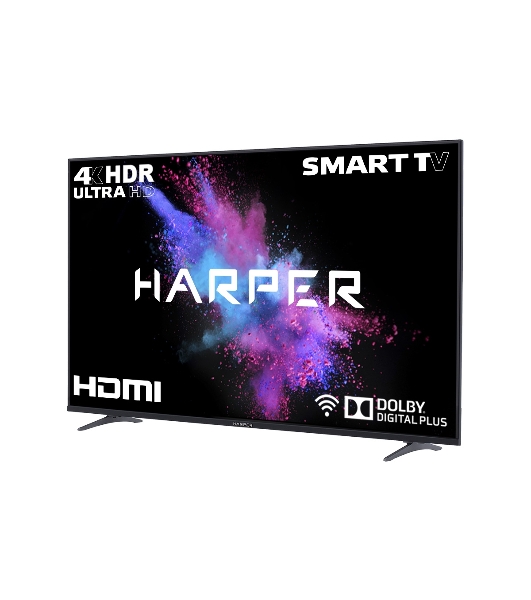 Телевизор Harper 50' 50U750TS черный LED 4K UHD 60Hz Smart TV Android 1.5GB/8GB