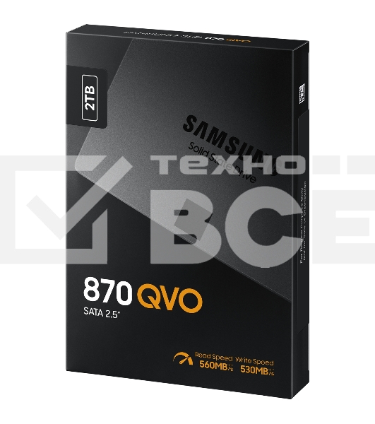Накопитель SSD Samsung 870 QVO, 2Tb, SATA III, 2.5