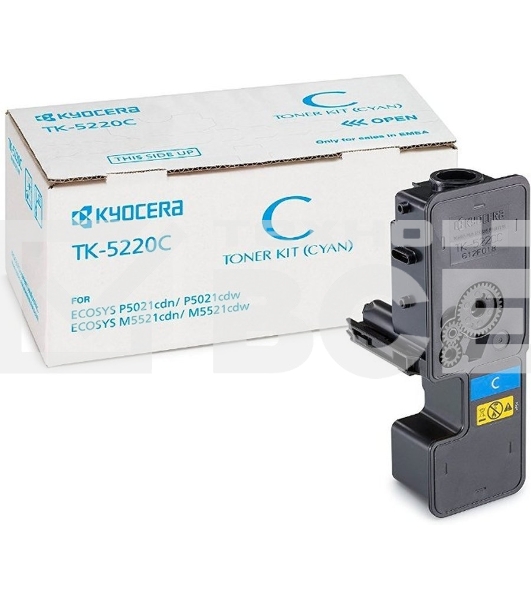 Картридж лазерный Kyocera TK-5220C (1T02R9CNL1) голубой для P5021cdn/cdw, P5026cdn/cdw, M5521cdn/cdw, 1200 стр.