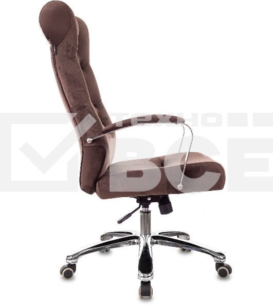 Кресло руководителя Бюрократ T-9928SL Fabric коричневый Italia 6, крестов. металл хром