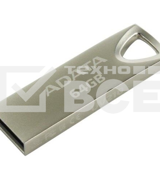 Флеш диск 64GB ADATA UV210, USB 2.0, Металлич. Серебро