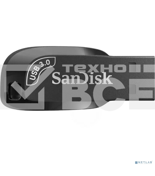 Флеш диск 128GB SanDisk CZ410 Ultra Shift, USB 3.0, Black