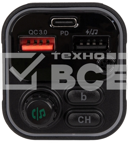 Автомобильный FM-модулятор ACV FMT-130B черный BT USB (40580)
