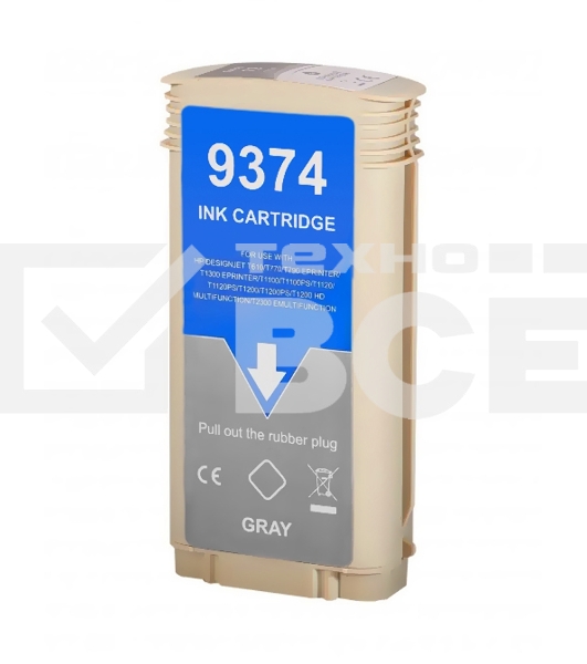 Струйный картридж NV Print 72 (NV-C9374A) Gray для HP DesignJet T1100, T1120, T1200, T1300,  T610, T620, T770, T790, T2300, T795 (130 мл)