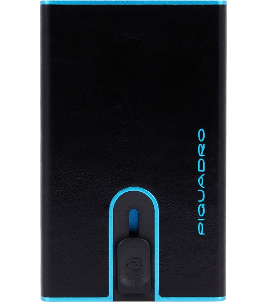 Чехол для кредитных карт Piquadro Blue Square PP4825B2BLR/N, натур.кожа, черный