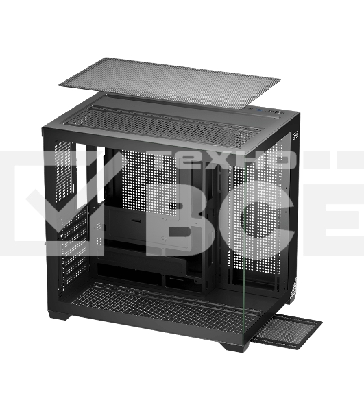 Корпус без блока питания PCCooler C3T700 BK, Midi-Tower, TG, no fans, 1xUSB-A 3.0 + 1xUSB-A 2.0 + 1xUSB-C, ATX, mATX, mITX черный