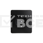 Розетка Kranz ROUND 1-ая с/з с/у, со шторками 16А оникс, фото 1