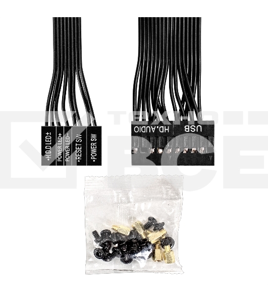 Компьютерный корпус Miditower ExeGate AA-443-AA500 (ATX, AA500 8 см, 2хUSB+HD Audio, черный)