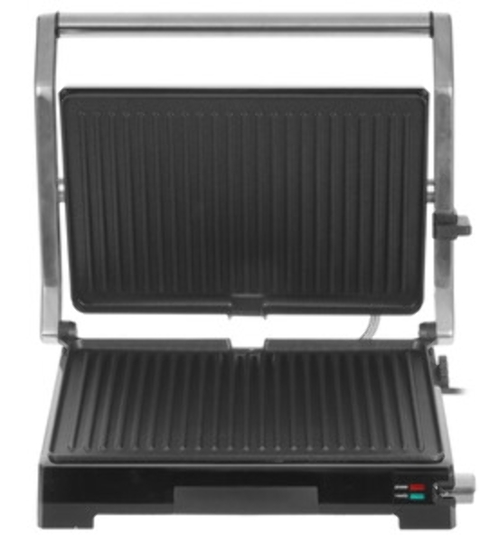 Гриль-пресс электрический BRAYER BR2005, 2000 Вт, антиприг.покр.пласт 34x23,5 см, темп 230 С,рег.выс