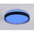Светодиодный светильник RGB Ambrella light FZ604 BK/GD черный/золото IP20 46W 3000K-6500K+RGB D390*80 (ПДУ ИК), фото4