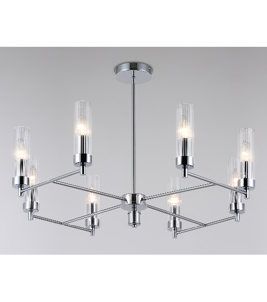 Люстра Ambrella light LH55152/8 CH/CL хром/прозрачный E14/8 max 40W D765*520