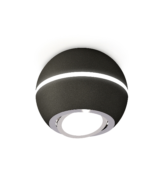 Светильник Ambrella Light XS1102021 SBK/PSL черный песок/серебро полированное MR16 GU5.3 LED 3W 4200K (C1102, N7003)